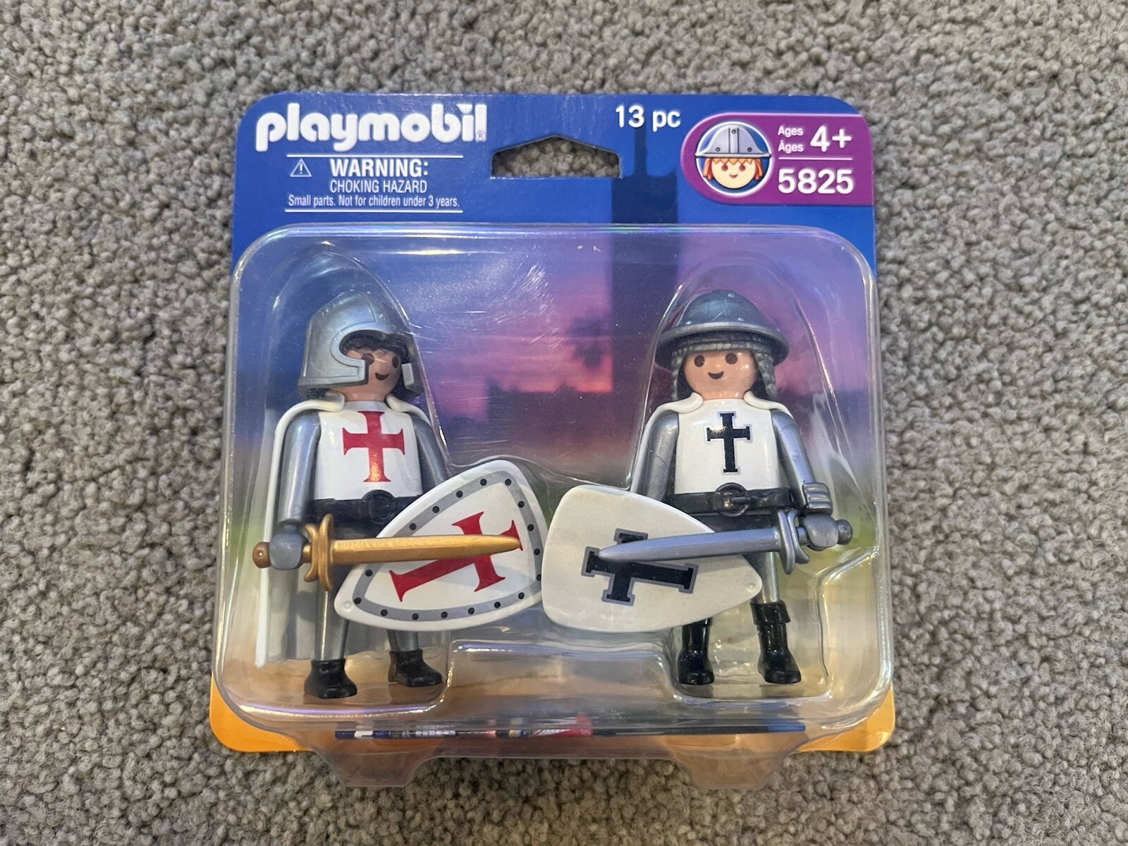 Playmobil Knight Crusaders - 2 Figure Pack With Accessories - #5825 - NEW~Mint-image