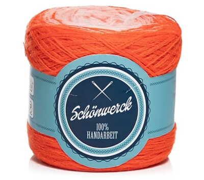 Schönwerck Strick-Set Schaltuch Orangetöne ca. 180x35cm 300g Wolle