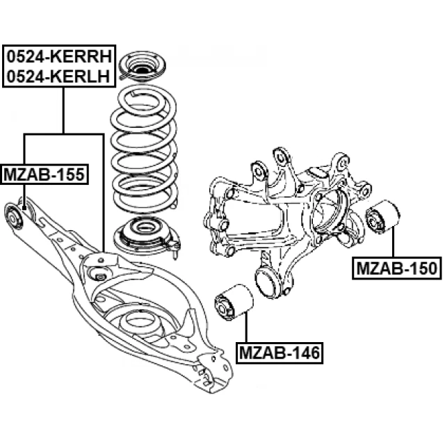 Rear Left RL Suspension Spring Pan Control Arms Fits Mazda CX-5 KE,GH,KF,KE — 第 2/3 张图片