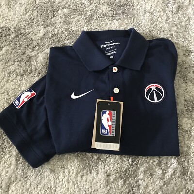 The Nike Polo Men S Basketball Polo Shirt NBA Obsidian White Red DN8253-419 New