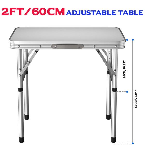 Campingtisch Klapptisch Klappbar Wohnwagen Tisch Gartentisch HöHenverstellbar-image