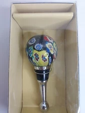 Art Glass Wine Stoppers New in Pkg. Bed Bath & Beyond 5 inches glass Ball
