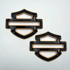 2x CVO Custom Tank Emblems Yellow Black Double Layer 5 or 6 gal tank