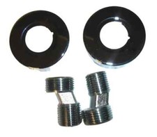 Swirl Universal Bar Shower Valve Wall Fixing Kit With Round Chrome Shrouds