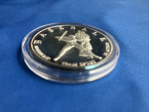 1992 S Olympics Baseball Proof Commemorative 90% One Ounce Silver Dollar US Coin - Picture 6 of 6
