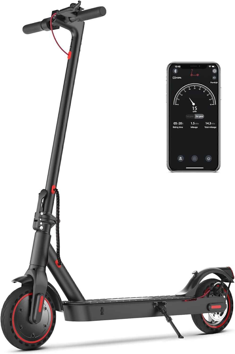 Iscooter Electric Scooter, 25/22/18 Miles Range, 25/18.6/15.6 MPH Top Speed, 800