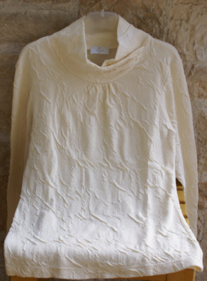 ELÉGANCE Paris Longsleeve Pullover ivory Struktur Gr. M /38 Neu OVP 119,95  