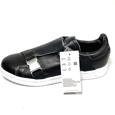 adidas Stan Smith Slip On Sneakers Women s Size 6.5 Buckle Black EE4888