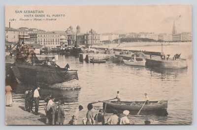 San Sebastian Vista Desde El Puerto Madrid Spain Postcard