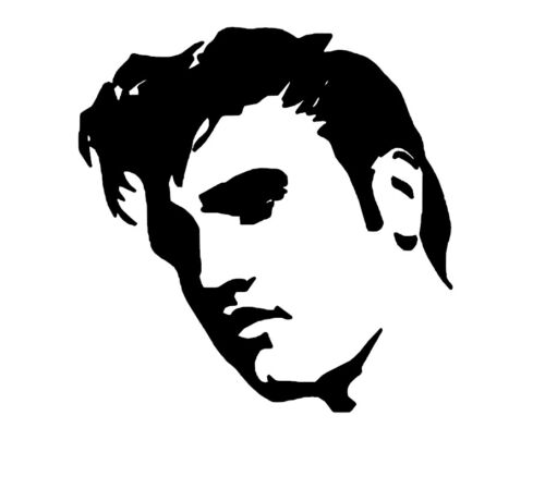 Elvis Presley BLACK Car Stickers Truck Boat Laptop Stickers Decals Gifts Present - Picture 1 of 1