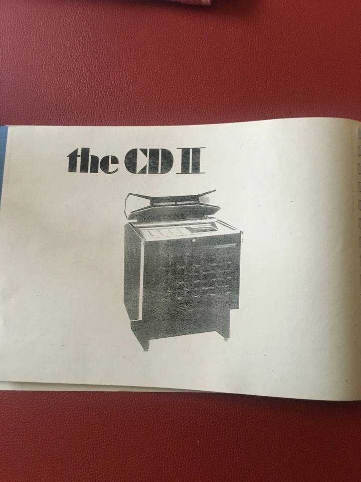 Juke box Copia del Manuale (Italiano/inglese) del AMI Cadet CD II - Immagine 2 di 2