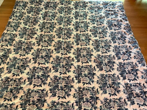 Vintage Ralph Lauren Dragon Nanking Comforter Blue/White Chinoiserie FULL SIZE