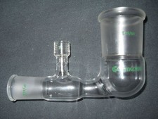 Chemglass 90° Glass Adapter with 45/50 & 24/40 Outer Joints & #7 Thread