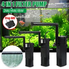 ECO 4 in 1 Fish Tank Aquarium Submersible Water Power Filter Pump /Carbon Cube