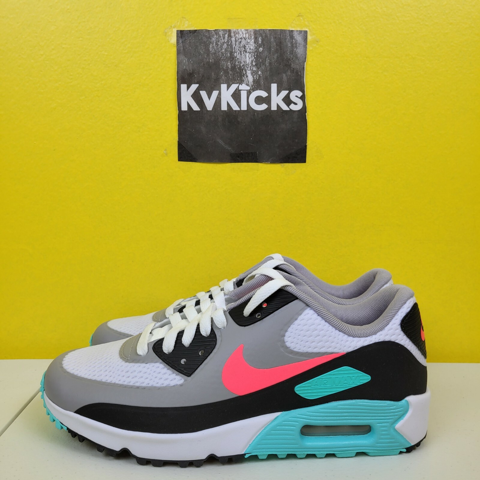 NIKE AIR MAX 90 G SPIKELESS GOLF SHOES - WHITE/HOT PUNCH/BLACK | Discount  Prices for Golf Equipment