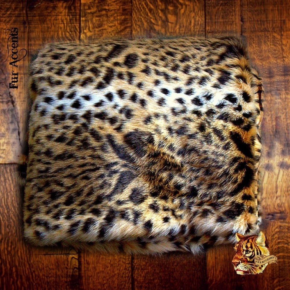 Manta de leopardo, colcha, piel sintética de primera calidad, forro Minky, hecha a mano Foto 4 de 4