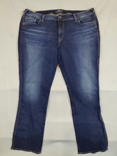 Silver Jeans Co Jeans Womens 24x33 Suki Slim Bootcut High Rise Western Denim Blu