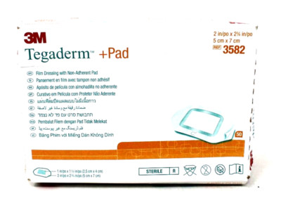 3M 3582 Tegaderm+Pad Transparent Film Dressings 2'' x 2.75'' - 50/BX Exp. 01/26+