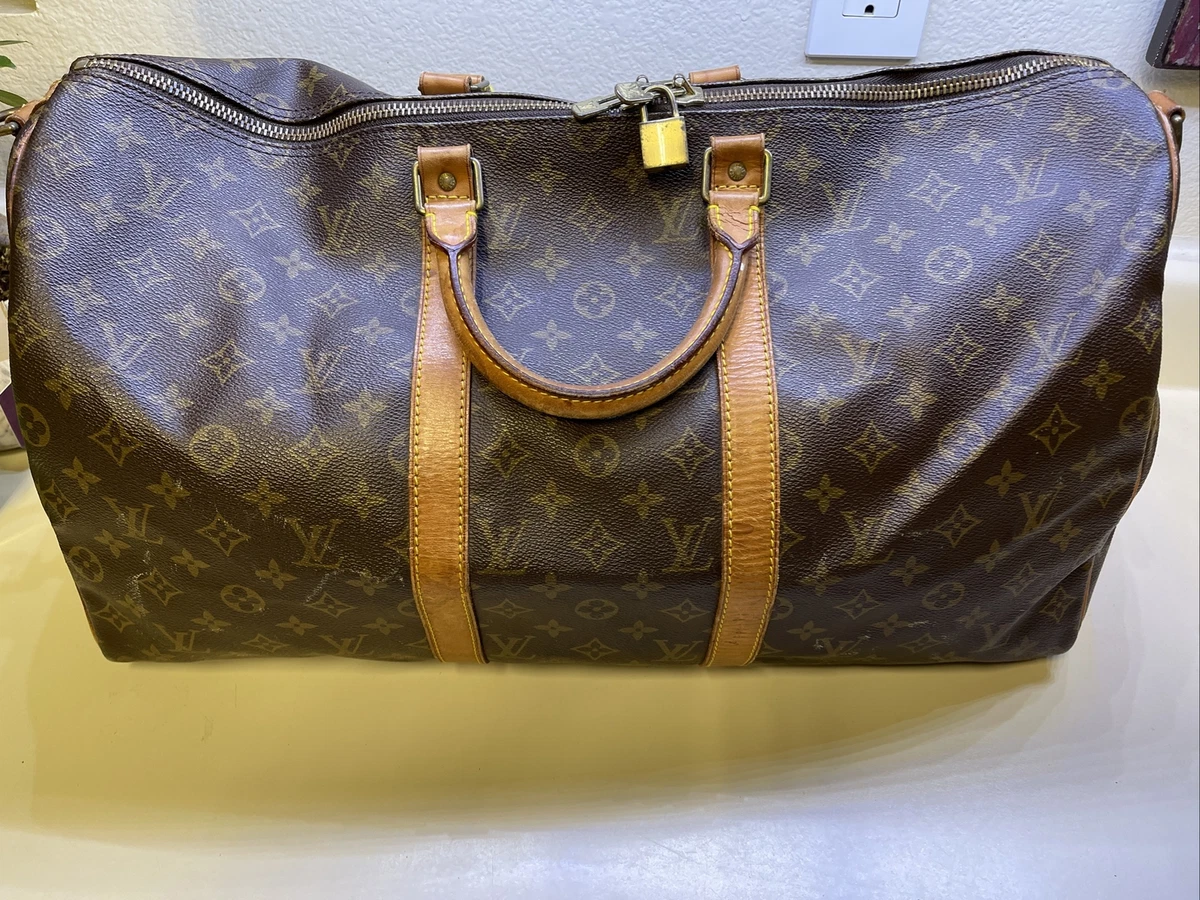 Louis Vuitton Monogram Keepall Bandouliere 50 Boston Duffle Bag with Strap  59LV713A