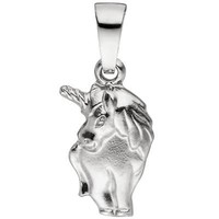 AnhäNger FüR Kinder Halsschmuck Einhorn Aus 925 Sterlingsilber, Rhodiniert