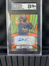 2023 Bowman Draft Stained Glass Auto Colt Emerson /25 SGC 9 Auto 10 Seattle M’s