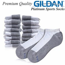 Gildan Platinum Men's No Show Socks SHOE SIZE 6-12 6 pair