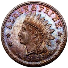 (1863) Cohoes NY-140-A-1a (R-2) Alden & Frink Merchant Civil War Token