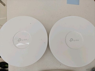 TP-Link Omada EAP670 AX5400 Wi Fi 6 Ceiling Mount AP White Lot of 2 w/ Adapters