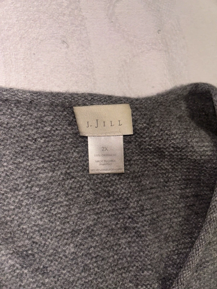 Suéter de cachemir Jill cuadrado cuello ancho poco profundo para mujer 2XL  Foto 3 de 4