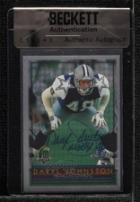 BAS 1996 Topps Chrome Daryl Johnston #121 Seal of Authenticity Auto 3c7