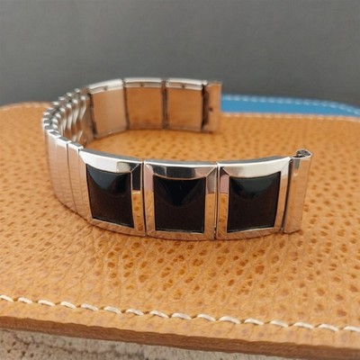 17.2mm White Gold-Filled 1958 Flex-Let Jet Unused mcm 50s Vintage Watch Band