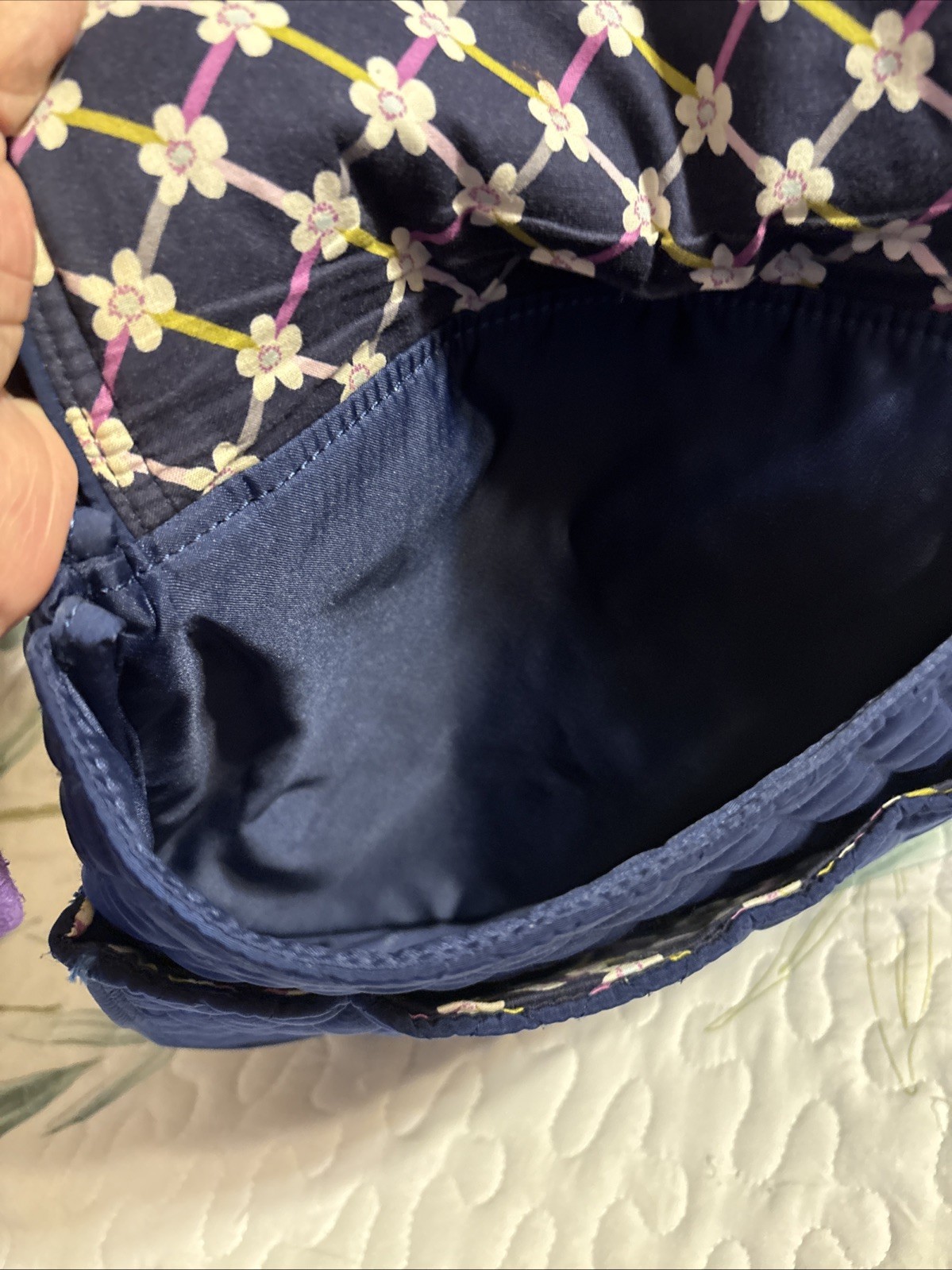 Vera Bradley Solid Navy Microfiber Messenger Cros… - image 6