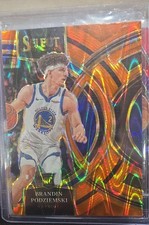 2023-24 Panini Select - Premier Level Brandin Podziemski #104 Orange Flash Prizm