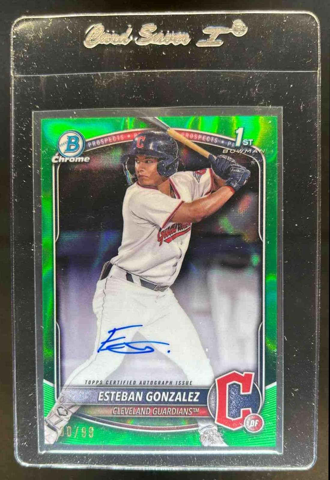 2025 Bowman Esteban Gonzalez Chrome Auto Green Lava Refractor 1st #30/99