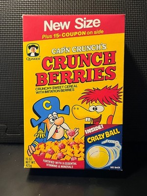 1981 Capn Crunch Berries (Crazy Ball variation) - Empty custom design display bo