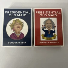 2 Sealed Decks of Presidential Old Maid Cards Democrat and Republican Political