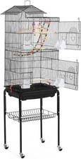 Bird Cage 64-Inch Play Open Top Medium Small Parrot Parakeet Bird Cages with Det