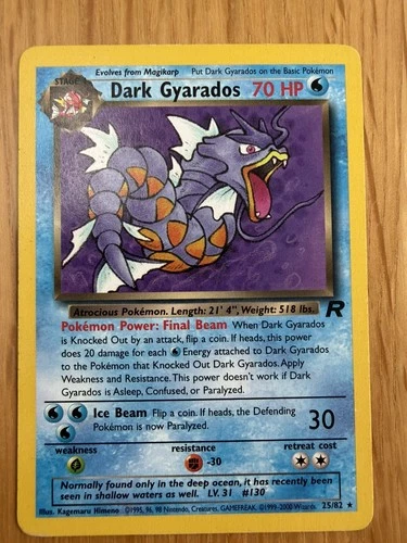 Pokemon Dark Gyarados Card 25/82 Team Rocket