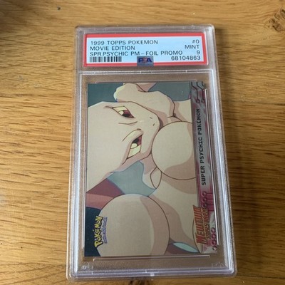 Pokemon Karte Super Psychic Mewtwo Holo Foil Topps Movie Promo 1999 PSA 9 MINT