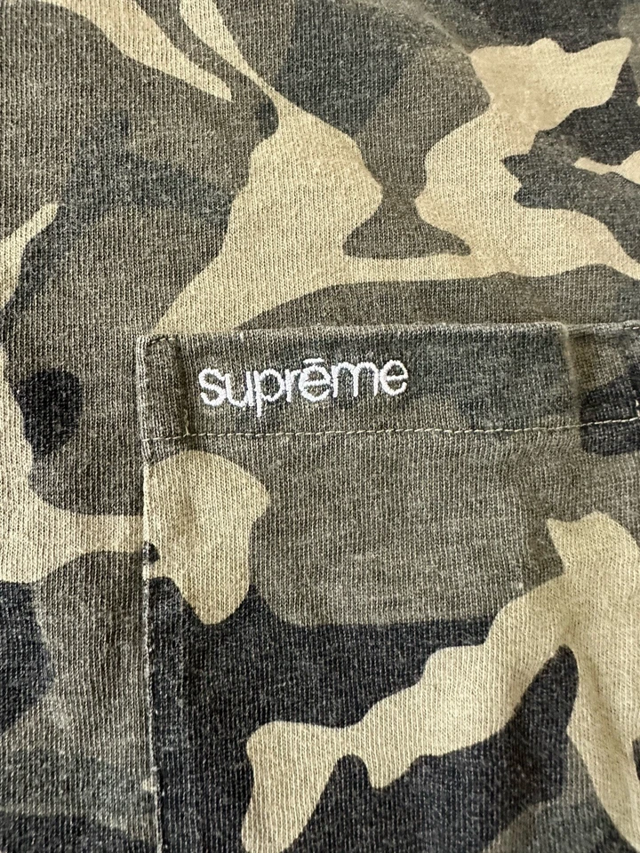 Camiseta de patinador de aspecto vintage manga corta marca Supreme para hombre logotipo de caja talla L Foto 2 de 3