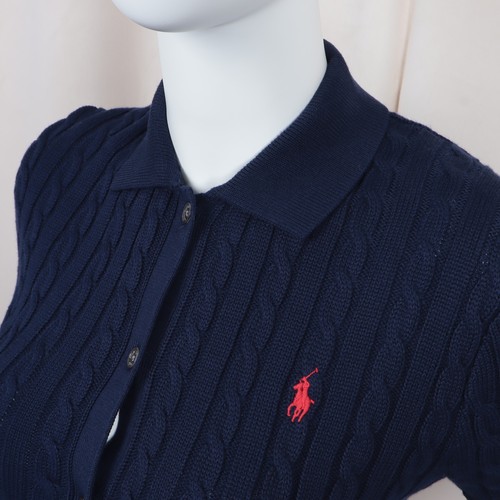 Polo Ralph Lauren Cable Cotton Short Sleeve Polo Cardigan - Bild 7 von 21