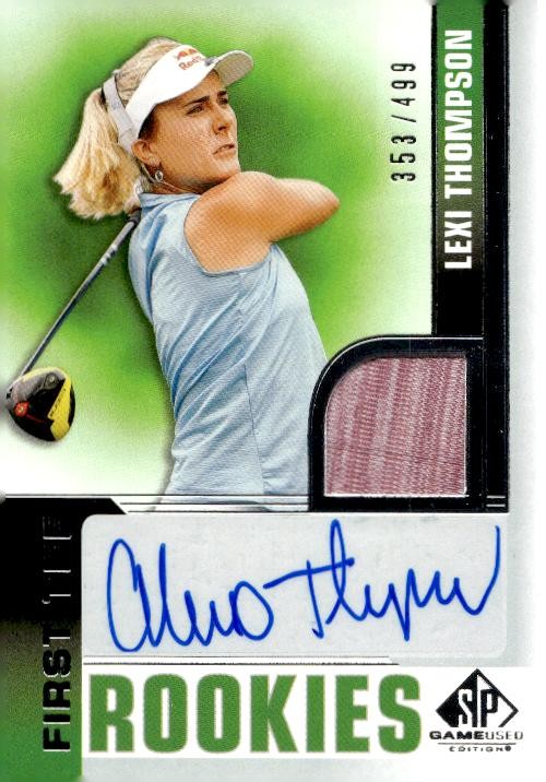 2021 SP Game-Used Golf #61 Lexi Thompson First Tee Rookie Auto #/499 RC