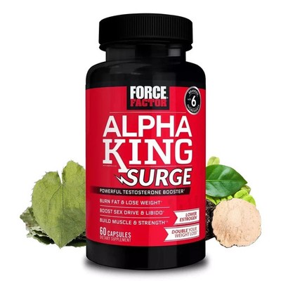 Force Factor Alpha King Surge-Testosterone Booster & Muscle Gain, FS - Pack of 1