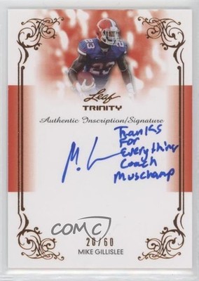 2013 Leaf Trinity Inscription 20/60 Mike Gillislee #DI-MG1 Rookie Auto RC 0s3