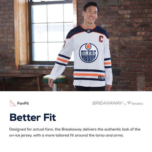 Men's Fanatics Orange Edmonton Oilers Breakaway Home Jersey - Afbeelding 4 van 7