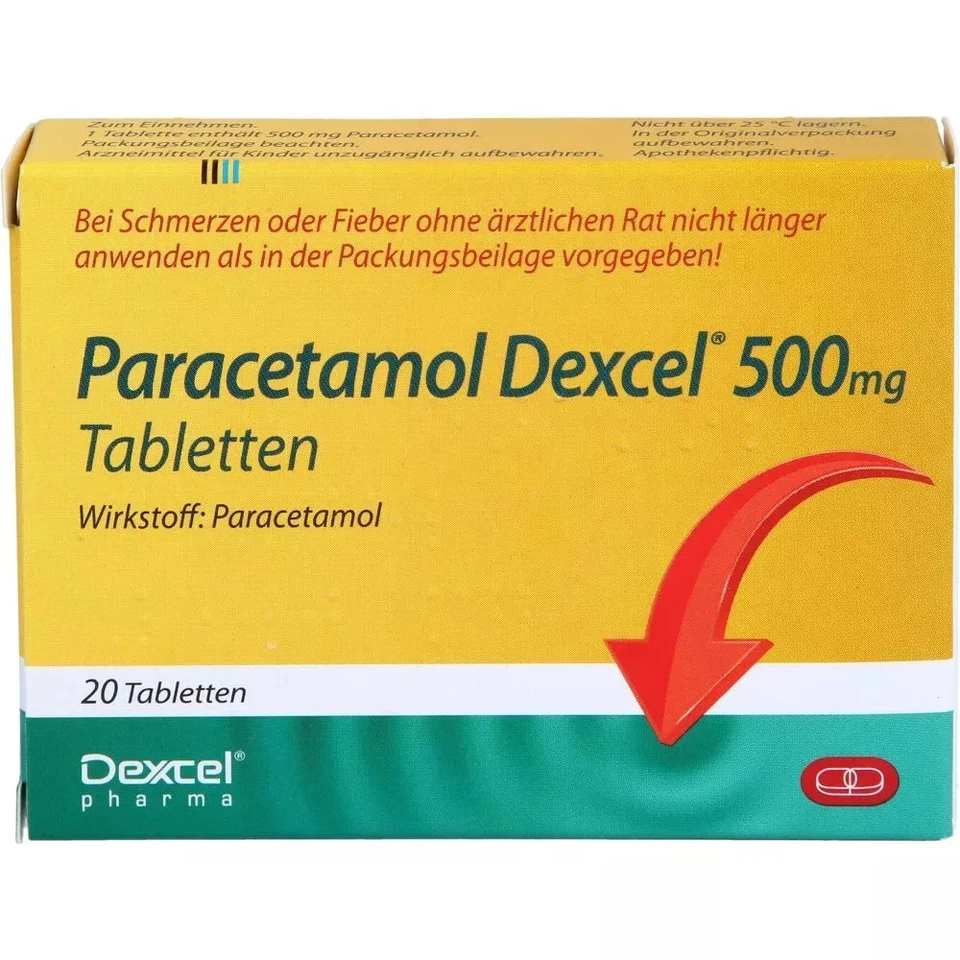 DEXCEL PHARMA GMBH PARACETAMOL Dexcel 500 mg Tabletten 20 St PZN 18311203#