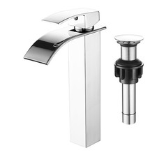 Vessel Sink Faucet Chrome Bathroom Faucets Tall Waterfall Bathroom Bowl Sink