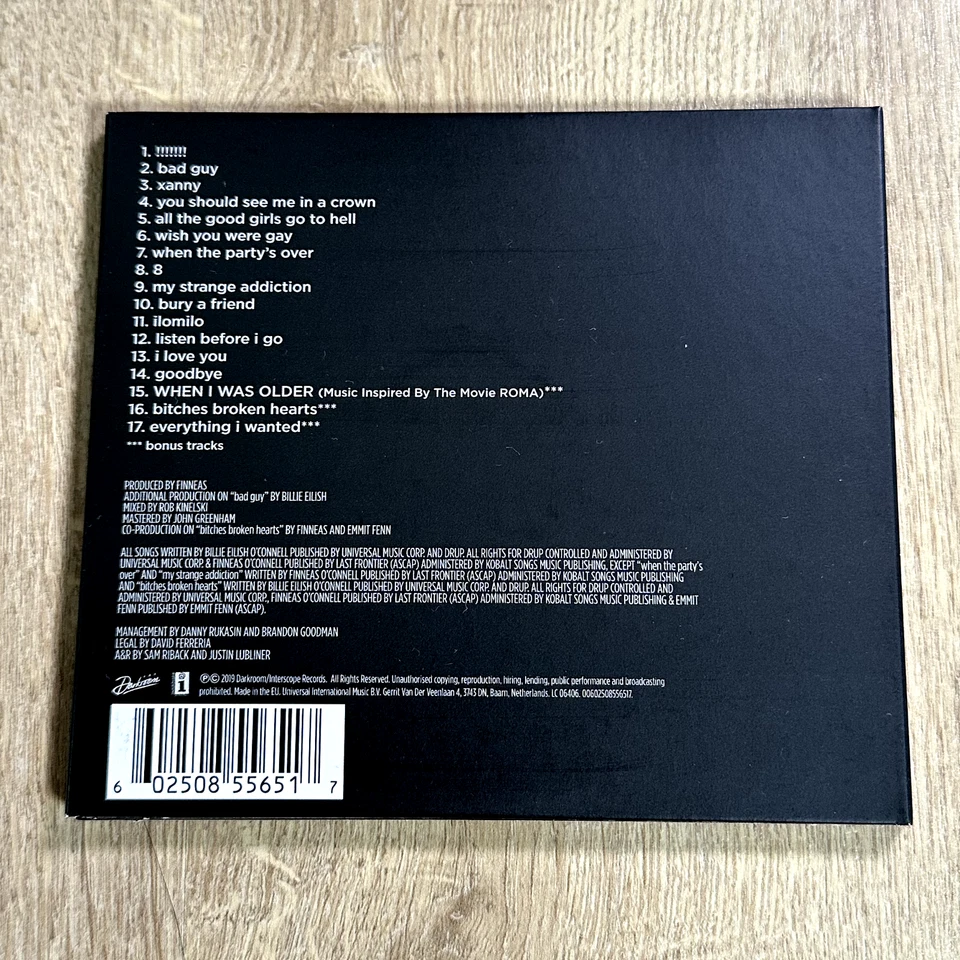 Billie Eilish When We Fall Asleep Where Do We Go CD Album + 3 Bonus Tracks - Bild 4 von 4