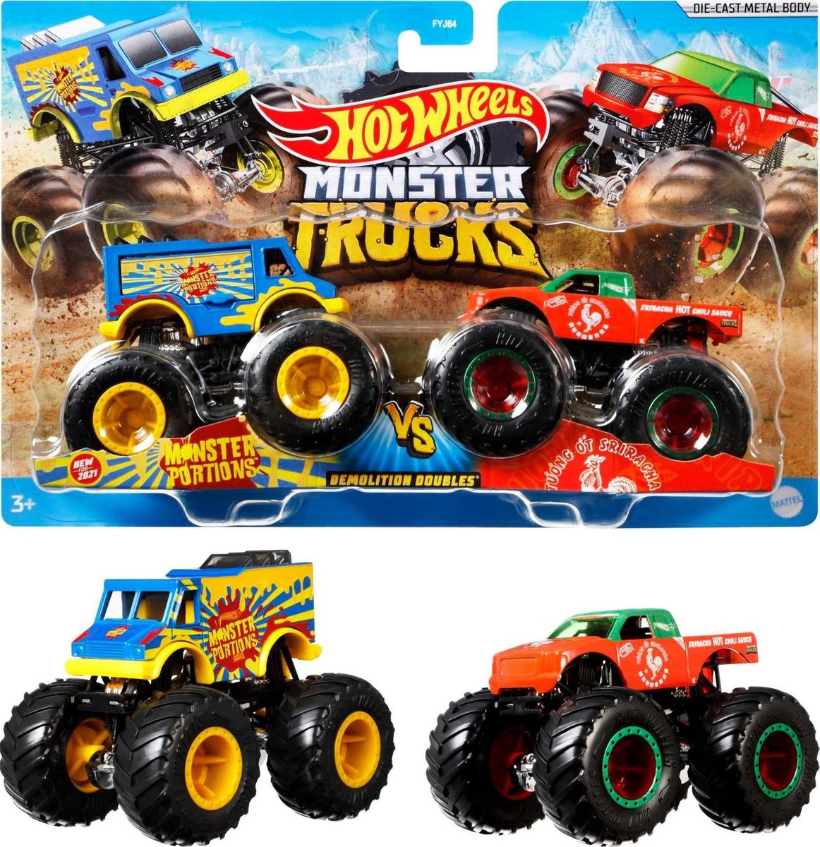 Hot Wheels 1:64 Demo Doubles Monster Trucks Assorted Style for