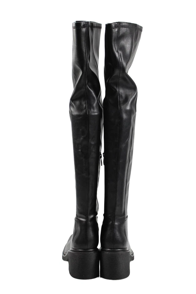 Franco Sarto Womens Slip On Block Heel Over The Knee Boots Black Size 9 - Image 3 of 4
